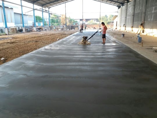 proses finish trowel lantai